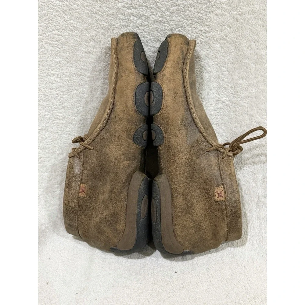 Twisted X The Original Leather Chukka Driving Moc Mens Size 10.5 M Brown MDM0003